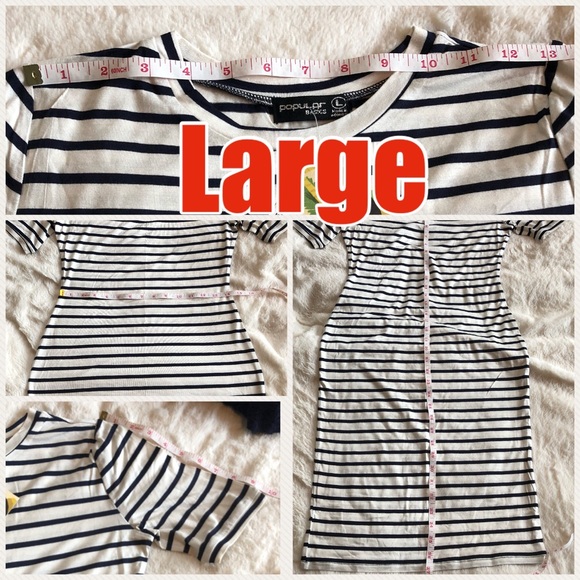 NWT-Black & White striped Bodycon dress - Picture 8 of 8